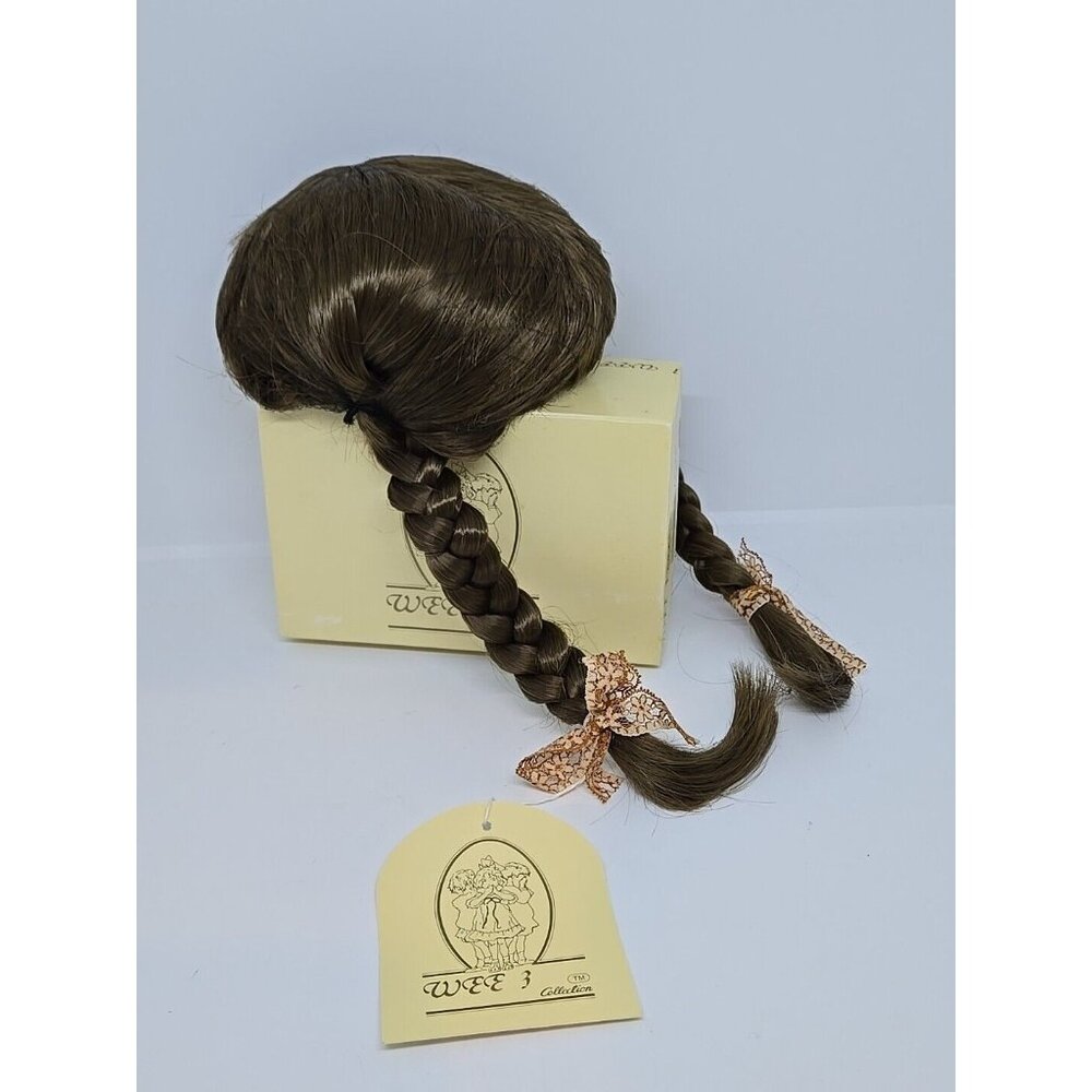 NEW- Wee 3 Collection Doll Wig Size 12- 13-1/2" Brown Antique-Modern Doll
